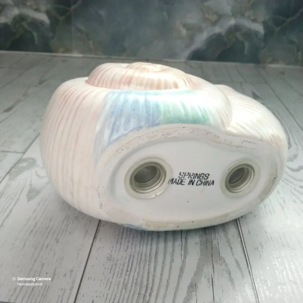 Natural Life Springs Ceramic Snail Shell Toothbrush, Pencil or Brush Holder NWOT